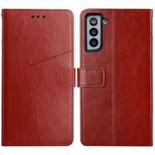 Load image into Gallery viewer, Y Stitching Horizontal Flip Leather Case with Holder &amp; Card Slots &amp; Wallet &amp; Photo Frame, For Samsung Galaxy S20, For Samsung Galaxy S20+, For Samsung Galaxy S20 Ultra, For Samsung Galaxy S20 FE, For Samsung Galaxy S21 5G, For Samsung Galaxy S21 FE 5G ...