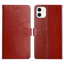Load image into Gallery viewer, Y Stitching Horizontal Flip Leather Phone Case with Holder &amp; Card Slots &amp; Wallet &amp; Photo Frame, For iPhone 8 Plus / 7 Plus, For iPhone 11, For iPhone 11 Pro, For iPhone 11 Pro Max, For iPhone 12 mini, For iPhone 12 Pro Max, For iPhone 12 / 12 Pro      ...