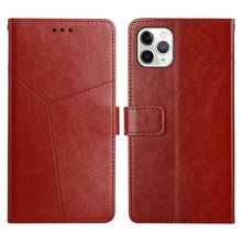 Load image into Gallery viewer, Y Stitching Horizontal Flip Leather Phone Case with Holder &amp; Card Slots &amp; Wallet &amp; Photo Frame, For iPhone 8 Plus / 7 Plus, For iPhone 11, For iPhone 11 Pro, For iPhone 11 Pro Max, For iPhone 12 mini, For iPhone 12 Pro Max, For iPhone 12 / 12 Pro      ...