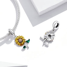 Load image into Gallery viewer, S925 Sterling Silver Sunflower Pendant DIY Bracelet Necklace Accessories, Sunflower