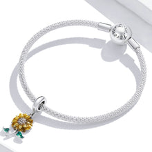Load image into Gallery viewer, S925 Sterling Silver Sunflower Pendant DIY Bracelet Necklace Accessories, Sunflower