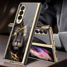 Load image into Gallery viewer, GKK Electroplating Painted Tempered Glass Phone Case, For Samsung Galaxy Z Fold3 5G