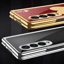 Load image into Gallery viewer, GKK Electroplating Painted Tempered Glass Phone Case, For Samsung Galaxy Z Fold3 5G