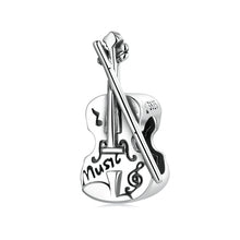 Load image into Gallery viewer, S925 Sterling Silver Retro Violin Beads DIY Bracelet Necklace Accessories, Retro Violin