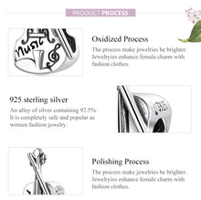 Load image into Gallery viewer, S925 Sterling Silver Retro Violin Beads DIY Bracelet Necklace Accessories, Retro Violin