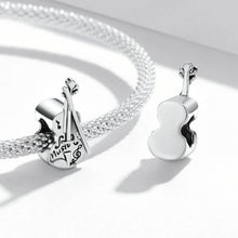 Load image into Gallery viewer, S925 Sterling Silver Retro Violin Beads DIY Bracelet Necklace Accessories, Retro Violin