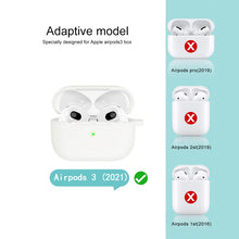 Load image into Gallery viewer, Thicken Silicone Round Bottom Earphone Protective Case with Hook For AirPods 3
