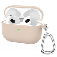 Load image into Gallery viewer, Thicken Silicone Round Bottom Earphone Protective Case with Hook For AirPods 3