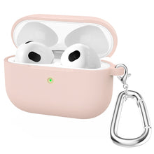Load image into Gallery viewer, Thicken Silicone Round Bottom Earphone Protective Case with Hook For AirPods 3