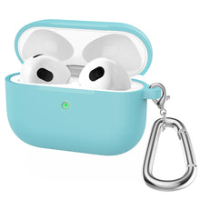 Load image into Gallery viewer, Thicken Silicone Round Bottom Earphone Protective Case with Hook For AirPods 3