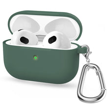 Load image into Gallery viewer, Thicken Silicone Round Bottom Earphone Protective Case with Hook For AirPods 3