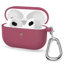 Load image into Gallery viewer, Thicken Silicone Round Bottom Earphone Protective Case with Hook For AirPods 3