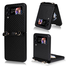 Load image into Gallery viewer, Carbon Fiber Texture Phone Case, For Samsung Galaxy Z Flip3 5G