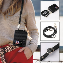 Load image into Gallery viewer, Carbon Fiber Texture Phone Case, For Samsung Galaxy Z Flip3 5G