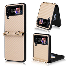 Load image into Gallery viewer, Carbon Fiber Texture Phone Case, For Samsung Galaxy Z Flip3 5G