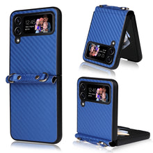 Load image into Gallery viewer, Carbon Fiber Texture Phone Case, For Samsung Galaxy Z Flip3 5G