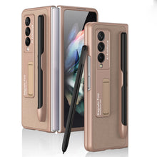 Load image into Gallery viewer, GKK Ultra-thin PC + PU Phone Flip Case with Holder &amp; Pen Slot, For Samsung Galaxy Z Fold3 5G