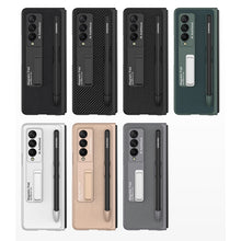 Load image into Gallery viewer, GKK Ultra-thin PC + PU Phone Flip Case with Holder &amp; Pen Slot, For Samsung Galaxy Z Fold3 5G
