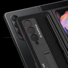 Load image into Gallery viewer, GKK Ultra-thin PC + PU Phone Flip Case with Holder &amp; Pen Slot, For Samsung Galaxy Z Fold3 5G