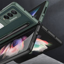 Load image into Gallery viewer, GKK Ultra-thin PC + PU Phone Flip Case with Holder &amp; Pen Slot, For Samsung Galaxy Z Fold3 5G