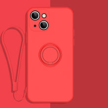 Load image into Gallery viewer, All-inclusive Liquid Silicone Phone Protective Case with Ring Holder &amp; Lanyard, For iPhone 13 mini, For iPhone 13, For iPhone 13 Pro