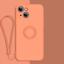 Load image into Gallery viewer, All-inclusive Liquid Silicone Phone Protective Case with Ring Holder &amp; Lanyard, For iPhone 13 mini, For iPhone 13, For iPhone 13 Pro