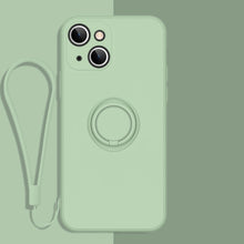 Load image into Gallery viewer, All-inclusive Liquid Silicone Phone Protective Case with Ring Holder &amp; Lanyard, For iPhone 13 mini, For iPhone 13, For iPhone 13 Pro