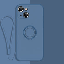Load image into Gallery viewer, All-inclusive Liquid Silicone Phone Protective Case with Ring Holder &amp; Lanyard, For iPhone 13 mini, For iPhone 13, For iPhone 13 Pro