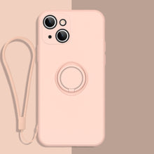 Load image into Gallery viewer, All-inclusive Liquid Silicone Phone Protective Case with Ring Holder &amp; Lanyard, For iPhone 13 mini, For iPhone 13, For iPhone 13 Pro