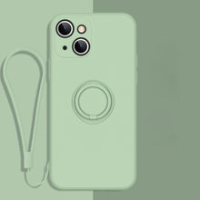 Load image into Gallery viewer, All-inclusive Liquid Silicone Phone Protective Case with Ring Holder &amp; Lanyard, For iPhone 13 mini, For iPhone 13, For iPhone 13 Pro