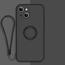 Load image into Gallery viewer, All-inclusive Liquid Silicone Phone Protective Case with Ring Holder &amp; Lanyard, For iPhone 13 mini, For iPhone 13, For iPhone 13 Pro