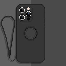Load image into Gallery viewer, All-inclusive Liquid Silicone Phone Protective Case with Ring Holder &amp; Lanyard, For iPhone 13 Pro Max