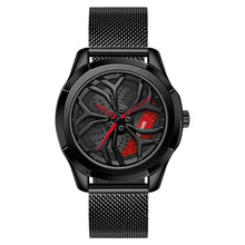 Load image into Gallery viewer, SANDA 1065 3D Hollow Out Wheel Non-rotatable Dial Quartz Watch for Men