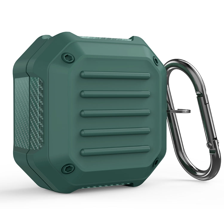 Shockproof Carbon Fiber Luggage Earphone Protective Case with Hook