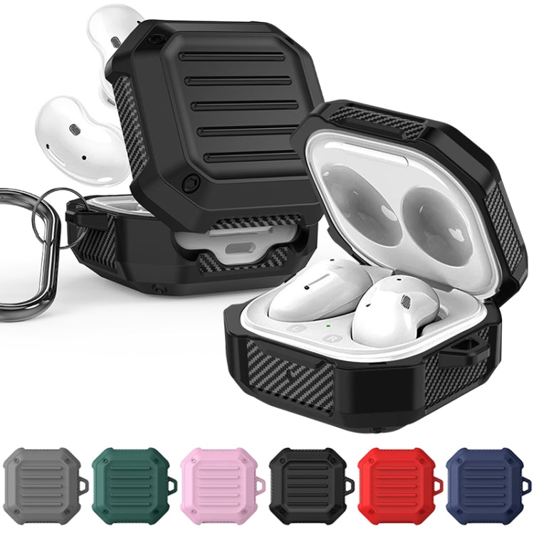 Shockproof Carbon Fiber Luggage Earphone Protective Case with Hook