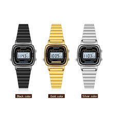 Load image into Gallery viewer, SANDA 6053 Square LED Digital Display Dial Running Seconds Alarm Clock Electronic Watch for Women