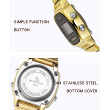 Load image into Gallery viewer, SANDA 6053 Square LED Digital Display Dial Running Seconds Alarm Clock Electronic Watch for Women
