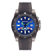 Load image into Gallery viewer, SANDA 6078 Fluorescent Calendar Dial Transparent Strap Quartz Watch for Women