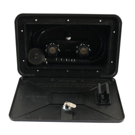 RV External Shower Box Head with Hose, A6622-02 Black