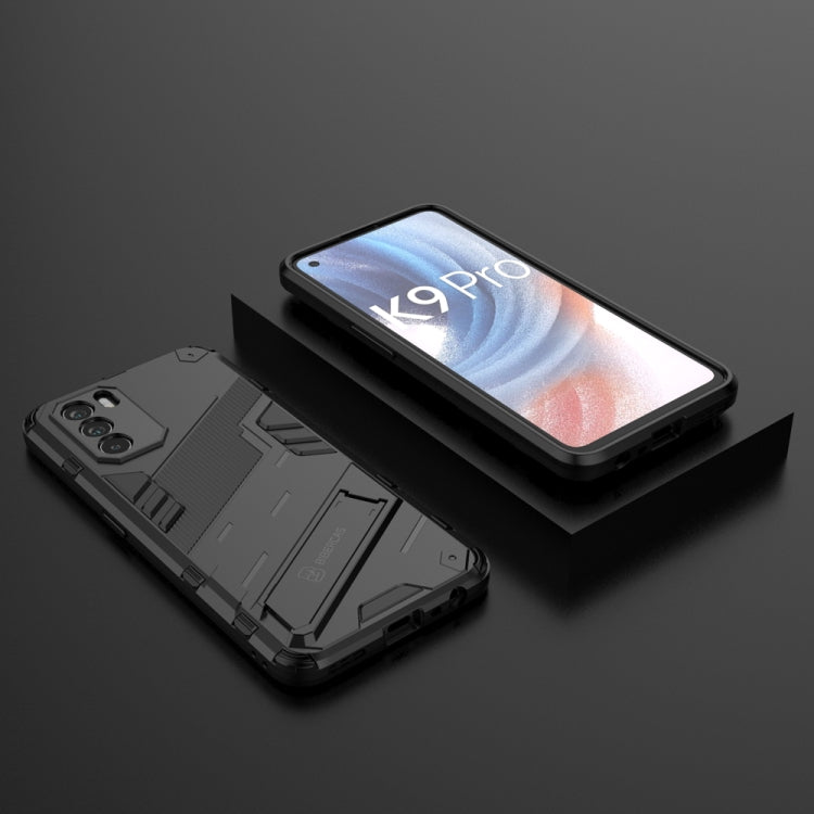 Punk Armor 2 in 1 PC + TPU Shockproof Phone Case with Invisible Holder, For OPPO K9 Pro, For Samsung Galaxy M52 5G