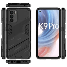 Load image into Gallery viewer, Punk Armor 2 in 1 PC + TPU Shockproof Phone Case with Invisible Holder, For OPPO K9 Pro, For Samsung Galaxy M52 5G
