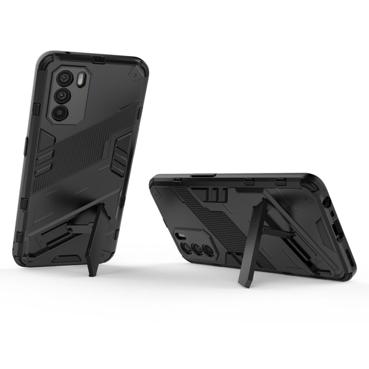 Punk Armor 2 in 1 PC + TPU Shockproof Phone Case with Invisible Holder, For OPPO K9 Pro, For Samsung Galaxy M52 5G