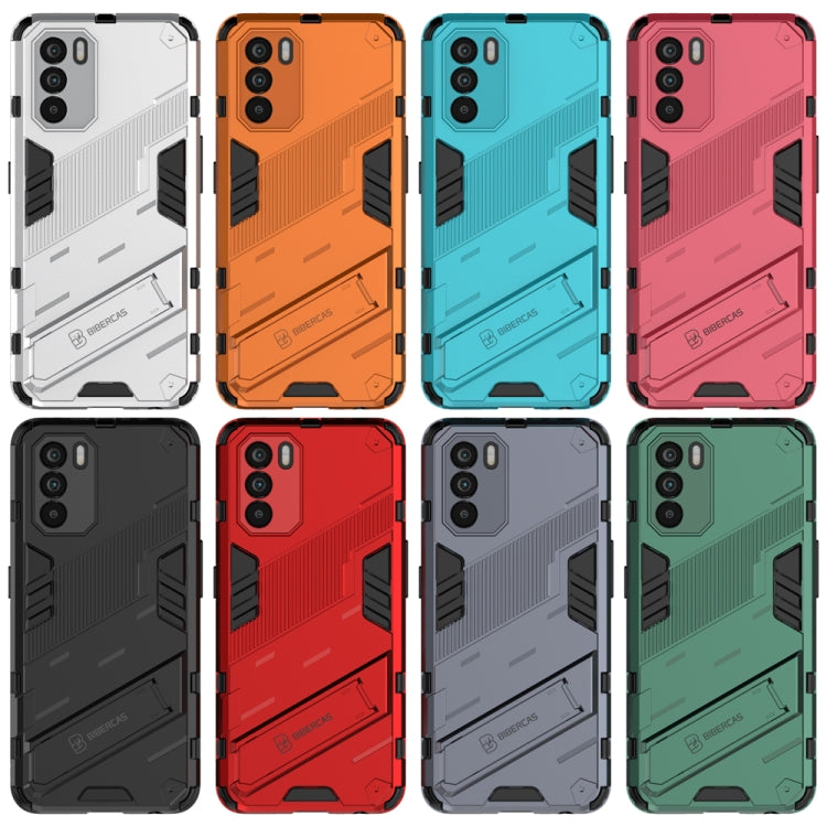 Punk Armor 2 in 1 PC + TPU Shockproof Phone Case with Invisible Holder, For OPPO K9 Pro, For Samsung Galaxy M52 5G