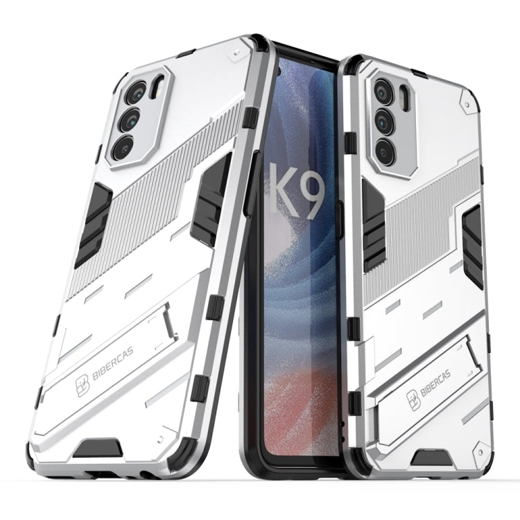Punk Armor 2 in 1 PC + TPU Shockproof Phone Case with Invisible Holder, For OPPO K9 Pro, For Samsung Galaxy M52 5G