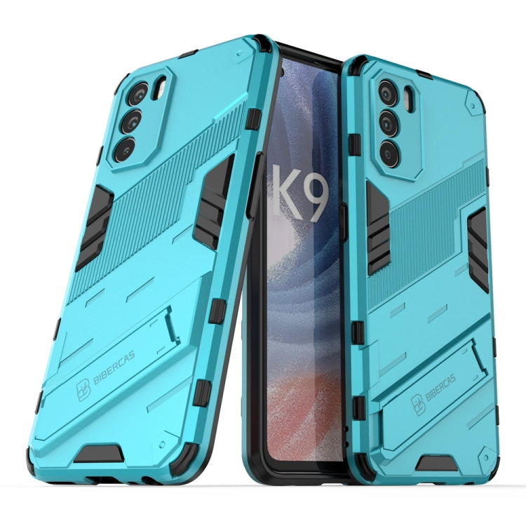Punk Armor 2 in 1 PC + TPU Shockproof Phone Case with Invisible Holder, For OPPO K9 Pro, For Samsung Galaxy M52 5G