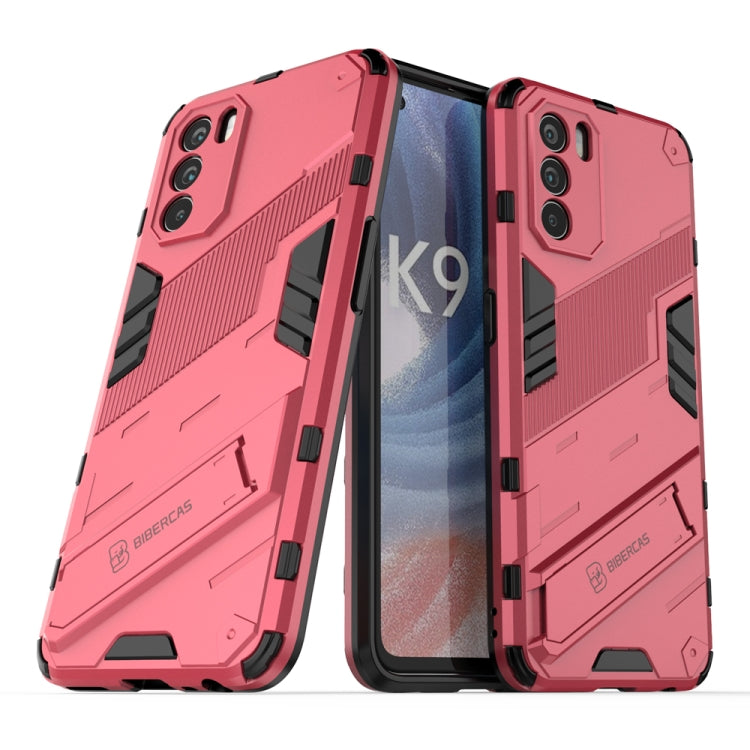 Punk Armor 2 in 1 PC + TPU Shockproof Phone Case with Invisible Holder, For OPPO K9 Pro, For Samsung Galaxy M52 5G