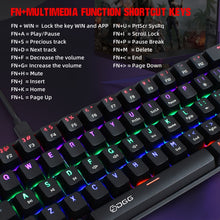 Load image into Gallery viewer, HXSJ V900 61 Keys Cool Lighting Effect Mechanical Wired Keyboard, Black Red, Black White, Black, White