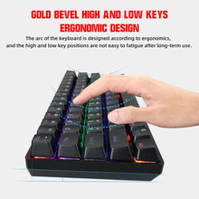 Load image into Gallery viewer, HXSJ V900 61 Keys Cool Lighting Effect Mechanical Wired Keyboard, Black Red, Black White, Black, White