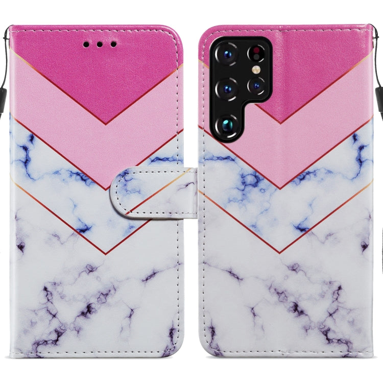 Painted Pattern Horizontal Flip Phone Leather Case with Holder & Card Slots & Photo Frame, For Samsung Galaxy S22 5G, For Samsung Galaxy S22+ 5G, For Samaung Galaxy S22 Ultra 5G