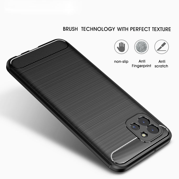 Brushed Texture Carbon Fiber TPU Phone Case, For Samsung Galaxy A03 Global